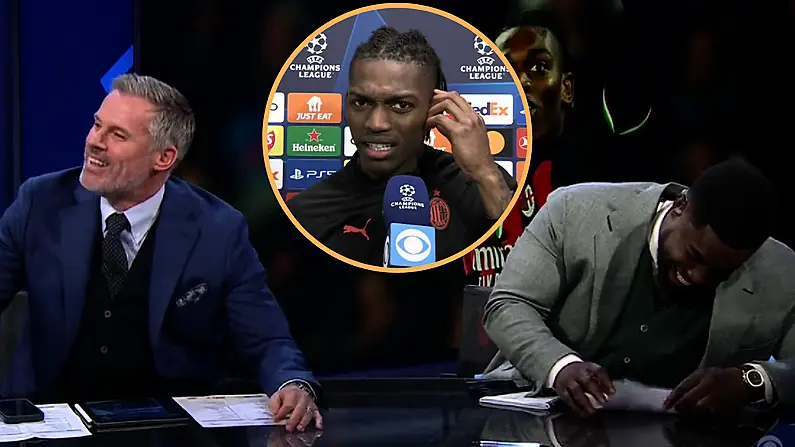 Carragher Leaves Studio In Hysterics After Disaster Interview With Rafael Leao