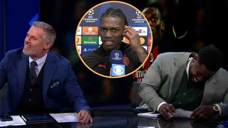 Carragher Leaves Studio In Hysterics After Disaster Interview With Rafael Leao
