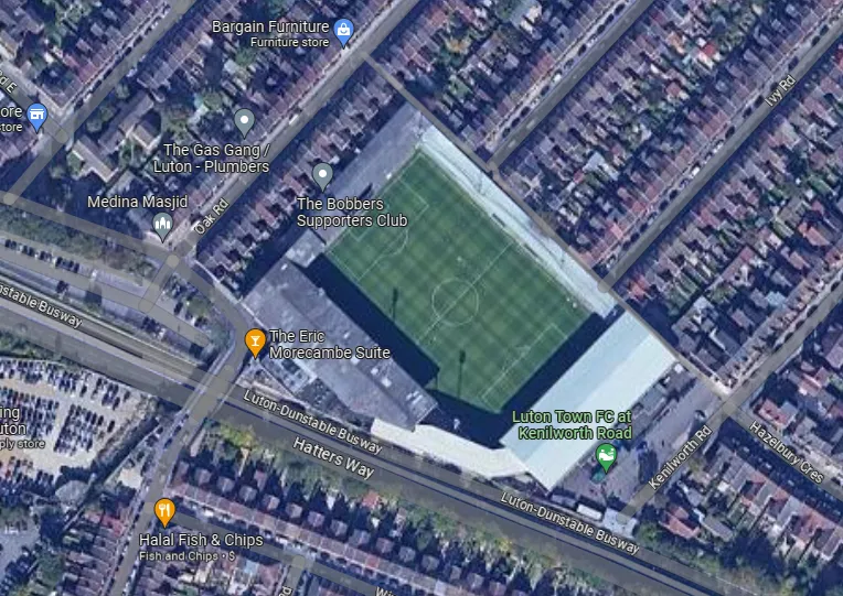 Kenilworth Road aerial view