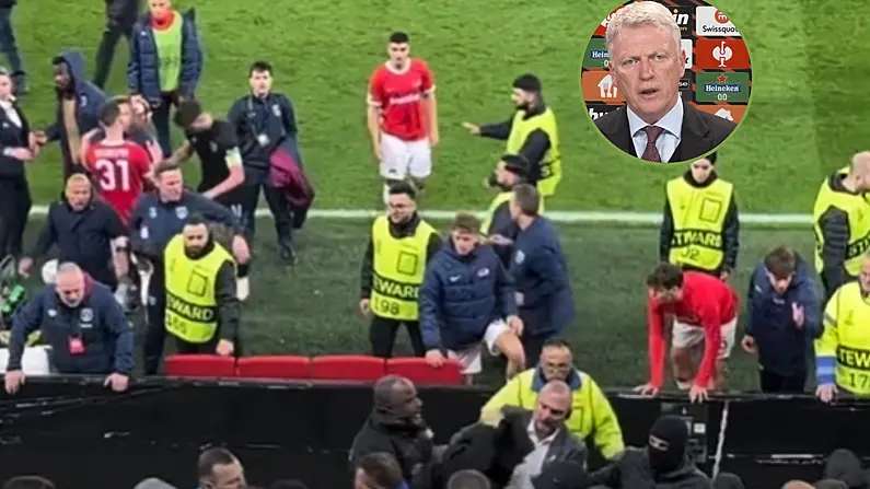 West Ham Fan Fights Off AZ Alkmaar Ultras And Defends Family Section