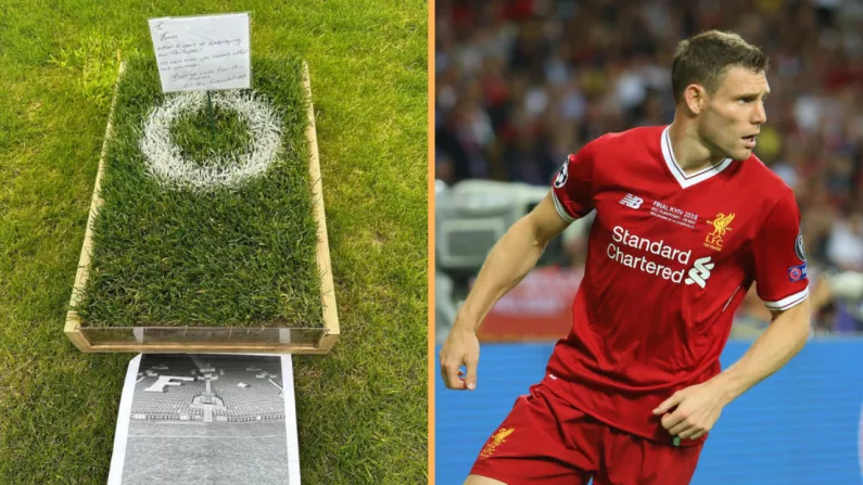 Liverpool Groundstaff Give Fitting Parting Gift To James Milner