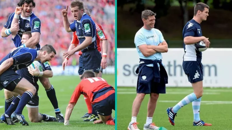 Former Munster rugby star Ronan O'Gara and Johnny Sexton