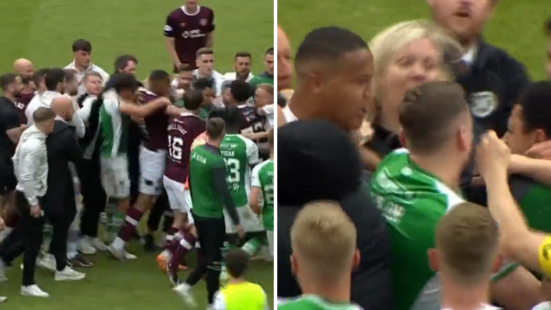 Brawl Breaks Out At End Of Pivotal Hearts v Hibs Derby