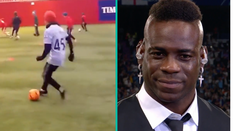 Mario Balotelli Reacts To Clip Of Young Erling Haaland Wearing His Shirt