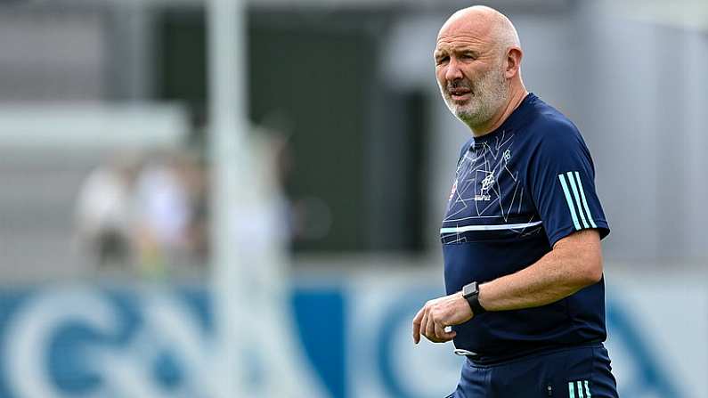 24 June 2023; Kildare manager Glenn Ryan before the GAA Football All-Ireland Senior Championship Preliminary Quarter Final match between Kildare and Monaghan at Glenisk O'Connor Park in Tullamore, Offaly. Photo by Seb Daly/Sportsfile