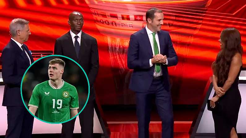 John O'Shea Gives Great Answer To Evan Ferguson Question At Europa League Draw