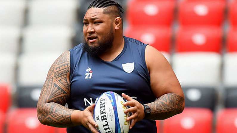 11 May 2018; Ben Tameifuna during the Racing 92 captain's run at San Mames Stadium, in Bilbao, Spain. Photo by Brendan Moran/Sportsfile