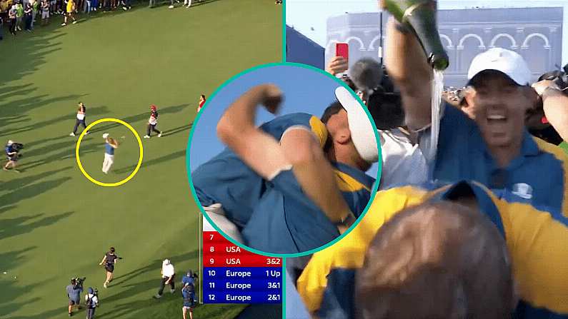 Crazy Scenes On The 18th As Shane Lowry Finishes Off Europe Ryder Cup Win