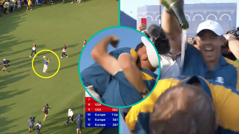 Crazy Scenes On The 18th As Shane Lowry Finishes Off Europe Ryder Cup Win