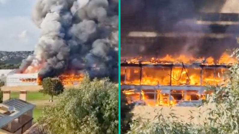 Awful Scenes As Massive Fire Breaks Out Beside Ryder Cup Golf Course In Rome