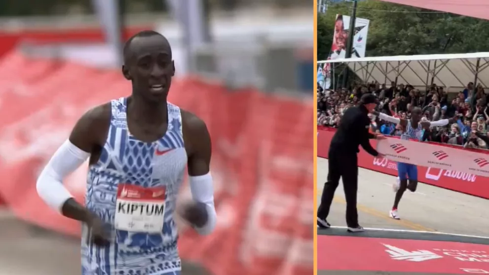 Kenya's Kelvin Kiptum breaks marathon world record