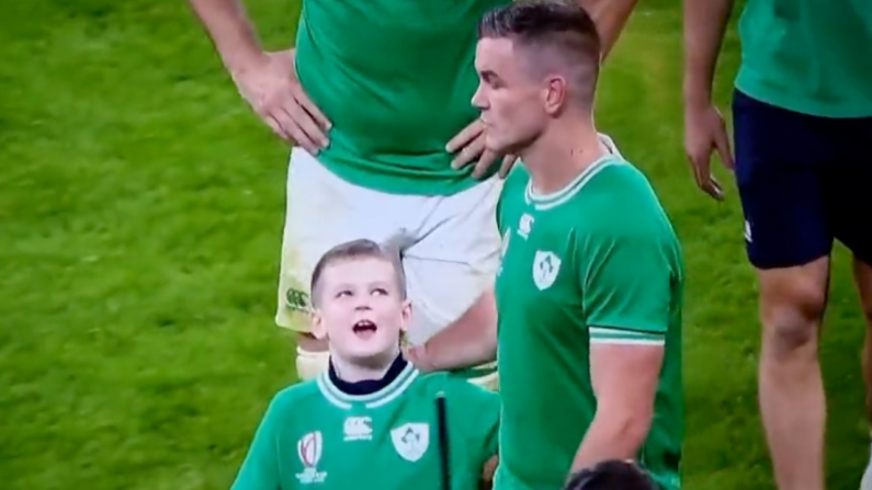 TV Cameras Pick Up Touching Moment Between Johnny Sexton & Son After World Cup Heartbreak