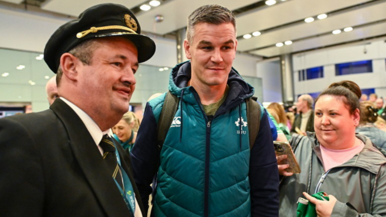 In Pictures: Ireland Squad Greeted At Airport After Rugby World Cup Return