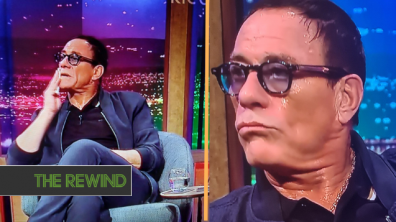 An Extremely Sweaty Jean Claude Van Damme Appeared On The Late Late Show