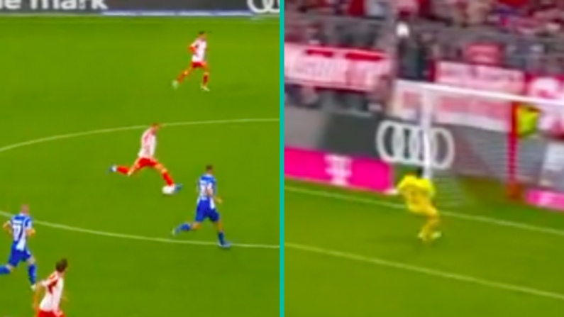 Fans In Awe As Harry Kane Scores Beckham-Esque Worldie For Bayern