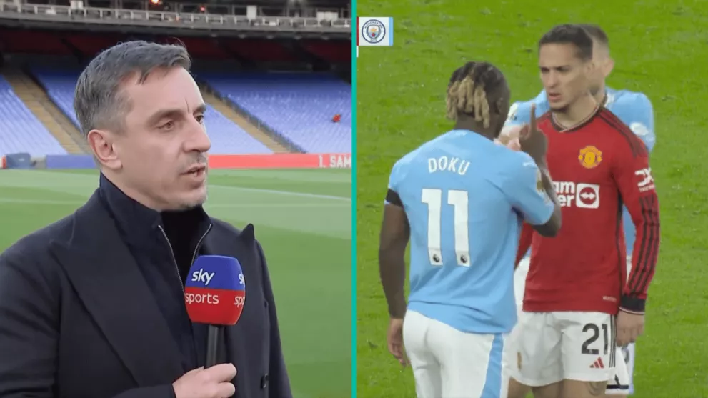 gary neville manchester united players derby loss