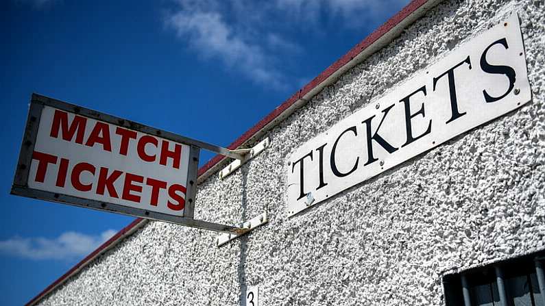 The ticket booth at TEG Cusack Park in Mullingar, Photo by Tyler Miller/Sportsfile