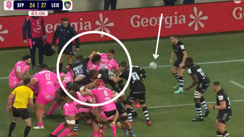 Bizarre Scenes As Second Ball Causes Chaos In Stade Francais v Leicester