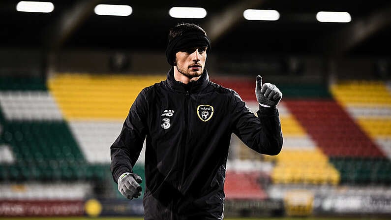 19 November 2019; Troy Parrott of Republic of Ireland prior to the UEFA European U21 Championship Qualifier match between Republic of Ireland and Sweden at Tallaght Stadium in Tallaght, Dublin. Photo by Stephen McCarthy/Sportsfile