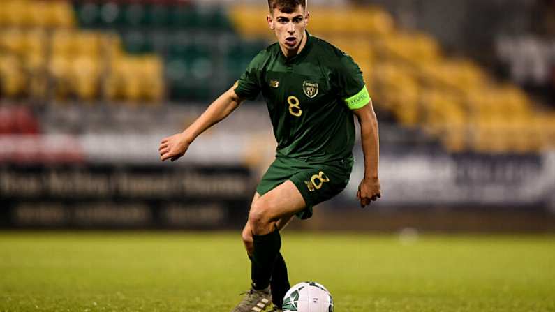 Jayson Molumby of Republic of Ireland during the UEFA European U21 Championship Qualifier match between Republic of Ireland and Sweden at Tallaght Stadium in Tallaght, Dublin. Stephen McCarthy/Sportsfile