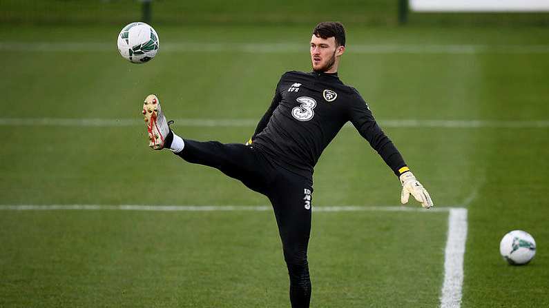 16 November 2019; Kieran O'Hara during a Republic of Ireland training session at the FAI National Training Centre in Abbotstown, Dublin. Photo by Stephen McCarthy/Sportsfile