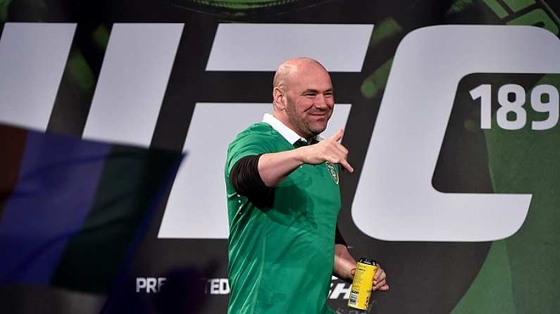 31 March 2015; UFC President Dana White during a fan event. The Convention Centre Dublin, Spencer Dock, North Wall Quay, Dublin. Picture credit: Ramsey Cardy / SPORTSFILE