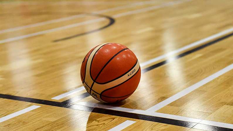 10 November 2018; A general view of a basketball during the Basketball Ireland Men's Superleague match between Garvey's Tralee Warriors and Belfast Star at Tralee Sports Complex in Tralee, Co Kerry. Photo by Piaras O Midheach/Sportsfile