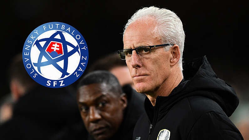 18 November 2019; Republic of Ireland manager Mick McCarthy, right, and Republic of Ireland assistant coach Terry Connor look on ahead of the UEFA EURO2020 Qualifier match between Republic of Ireland and Denmark at the Aviva Stadium in Dublin. Photo by Seb Daly/Sportsfile