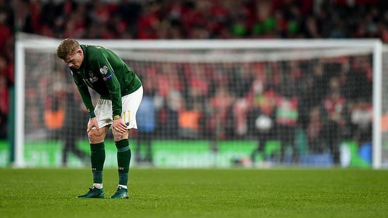 18 November 2019; James McClean of Republic of Ireland following the UEFA EURO2020 Qualifier match between Republic of Ireland and Denmark at the Aviva Stadium in Dublin. Photo by Seb Daly/Sportsfile