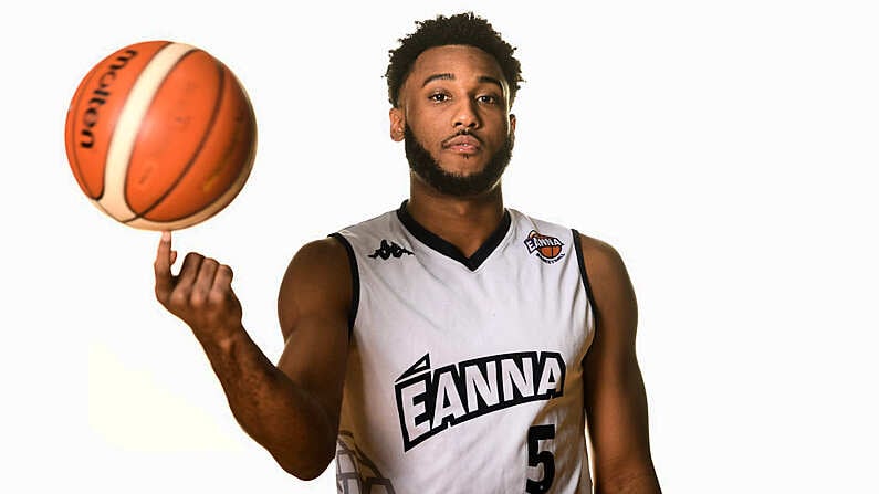 18 September 2019; Josh Wilson of DBS Eanna pictured at the 2019/2020 Basketball Ireland Season Launch and Hula Hoops National Cup draw at the National Basketball Arena in Tallaght, Dublin. Photo by Sam Barnes/Sportsfile *** NO REPRODUCTION FEE ***