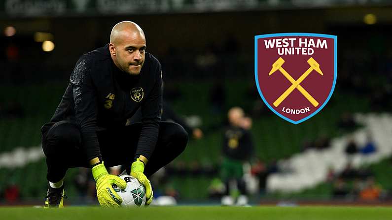 18 November 2019; Darren Randolph of Republic of Ireland prior to the UEFA EURO2020 Qualifier match between Republic of Ireland and Denmark at the Aviva Stadium in Dublin. Photo by Eoin Noonan/Sportsfile