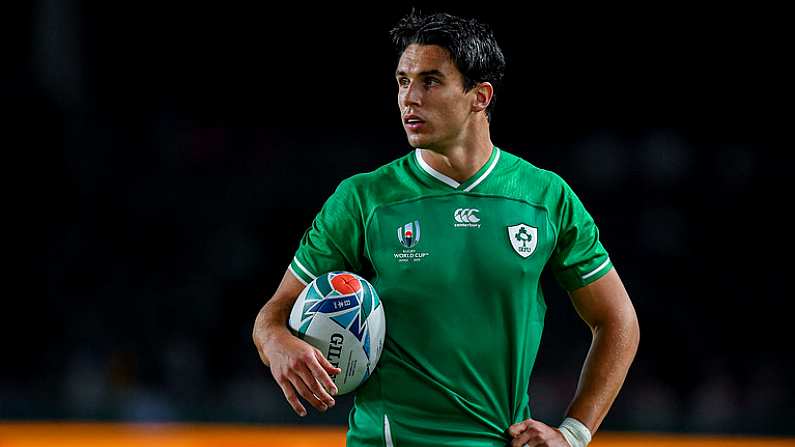 12 October 2019; Joey Carbery of Ireland during the 2019 Rugby World Cup Pool A match between Ireland and Samoa at the Fukuoka Hakatanomori Stadium in Fukuoka, Japan. Photo by Brendan Moran/Sportsfile