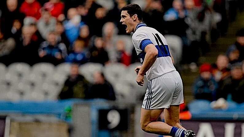 17 March 2014; Diarmuid Connolly, St Vincent's, celebrates scoring his side's fourth goal of the game. AIB GAA Football All-Ireland Senior Club Championship Final, Castlebar Mitchels, Mayo, v St Vincent's, Dublin. Croke Park, Dublin. Picture credit: Ramsey Cardy / SPORTSFILE