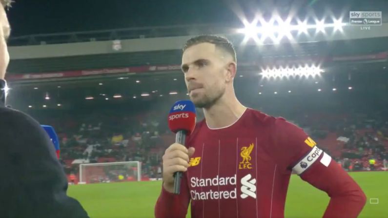 Watch: Jordan Henderson Gave The Perfect Captain's Speech After United Win