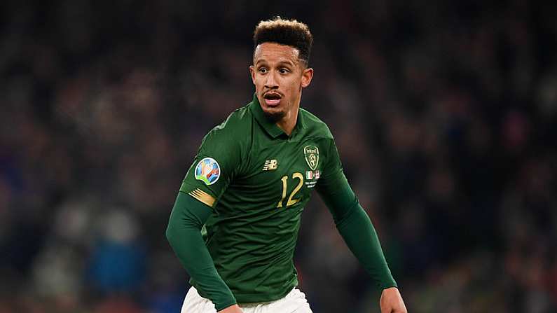 18 November 2019; Callum Robinson of Republic of Ireland during the UEFA EURO2020 Qualifier match between Republic of Ireland and Denmark at the Aviva Stadium in Dublin. Photo by Harry Murphy/Sportsfile