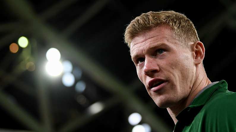 18 November 2019; James McClean of Republic of Ireland prior to the UEFA EURO2020 Qualifier match between Republic of Ireland and Denmark at the Aviva Stadium in Dublin. Photo by Stephen McCarthy/Sportsfile