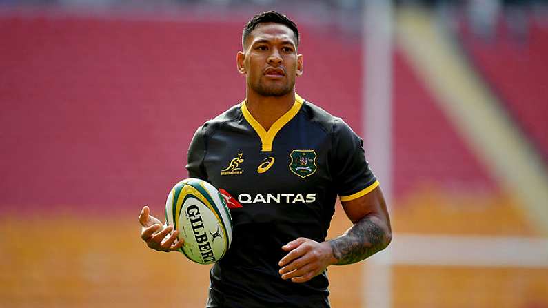 8 June 2018; Israel Folau during the Australian Wallabies captain's run in Suncorp Stadium in Brisbane, Queensland, Australia. Photo by Brendan Moran/Sportsfile