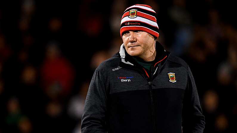 1 February 2020; Mayo manager James Horan prior to the Allianz Football League Division 1 Round 2 match between Mayo and Dublin at Elverys MacHale Park in Castlebar, Mayo. Photo by Harry Murphy/Sportsfile