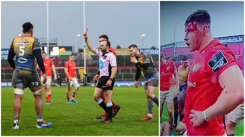 Watch: Madness In Thomond As Scarlets' Lousi Red Carded