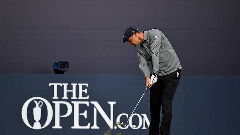 18 July 2019; Bryson DeChambeau of USA hits a tee shot from the 1st tee box during Day One of the 148th Open Championship at Royal Portrush in Portrush, Co Antrim. Photo by Brendan Moran/Sportsfile