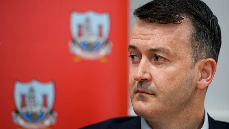 2 October 2019; Cork minor manager Donal Og Cusack during a Cork hurling management press conference at Pairc Ui Chaoimh, Cork. Photo by Eoin Noonan/Sportsfile