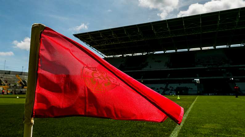 12 May 2019; A general view of a pitchside flag at Pairc Ui Chaoimh prior to the Munster GAA Hurling Senior Championship Round 1 match between Cork and Tipperary at Pairc Ui Chaoimh in Cork. Photo by Diarmuid Greene/Sportsfile