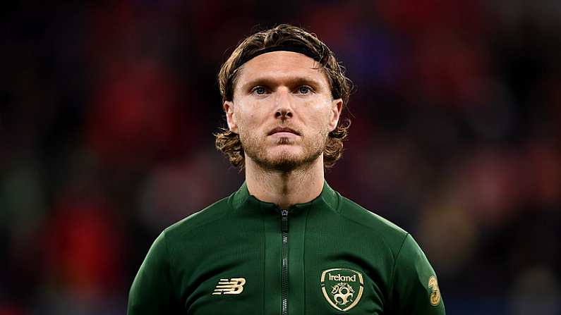 15 October 2019; Jeff Hendrick of Republic of Ireland during the UEFA EURO2020 Qualifier match between Switzerland and Republic of Ireland at Stade de Geneve in Geneva, Switzerland. Photo by Stephen McCarthy/Sportsfile