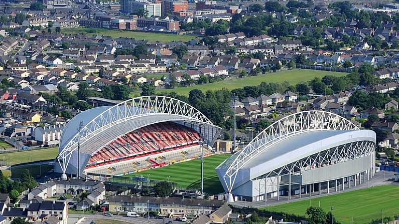 25 June 2009; An aerial view of Thomond Park Stadium, Limerick. Picture credit: Diarmuid Greene / SPORTSFILE