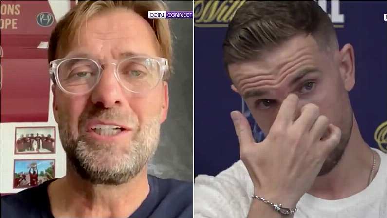 Watch: Jordan Henderson Tears Up Watching Jurgen Klopp Tribute