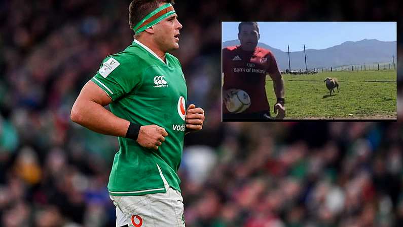 8 February 2020; CJ Stander of Ireland leaves the pitch after being shown a yellow card during the Guinness Six Nations Rugby Championship match between Ireland and Wales at Aviva Stadium in Dublin. Photo by Brendan Moran/Sportsfile