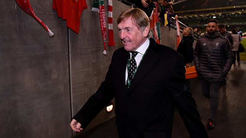 12 April 2019; Liverpool FC Legends manager Kenny Dalglish after the Sean Cox Fundraiser match between the Republic of Ireland XI and Liverpool FC Legends at the Aviva Stadium in Dublin. Photo by Stephen McCarthy/Sportsfile