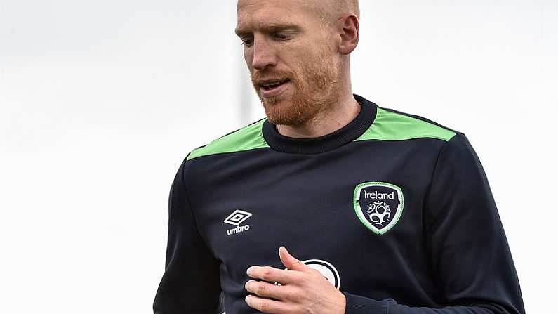 30 August 2016; Paul McShane of Republic of Ireland during squad training at the National Sports Campus in Abbottown, Dublin. Photo by David Maher/Sportsfile