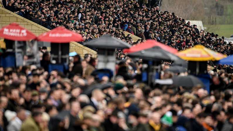 15 March 2019; A view of the crowd on Day Four of the Cheltenham Racing Festival at Prestbury Park in Cheltenham, England. Photo by David Fitzgerald/Sportsfile