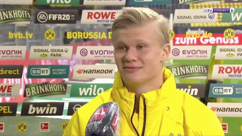 Watch: Erling Haaland Gives Strangest Interview Of Season On Bundesliga Return